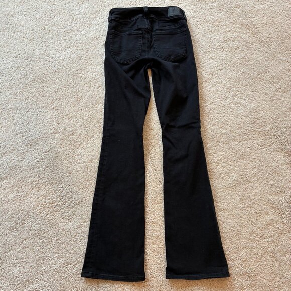 American Eagle Kick Boot Stretch Black Jeans Pants - Picture 7 of 11
